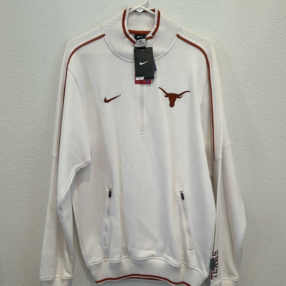 Nike Other - Nike Texas longhorns football full zip mens jacket small new with tags white